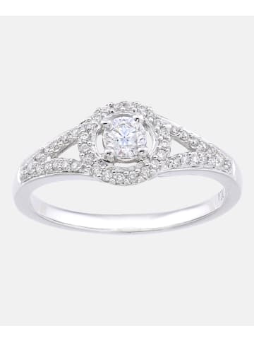 Diamant L'éternel Cluster-Ring aus 750 Weißgold mit 0.4 Karat Diamant