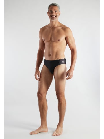 Bugatti Badeslip Olbia in schwarz-dunkel-uni