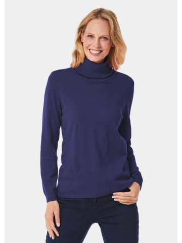 GOLDNER Rollkragenpullover in tintenblau