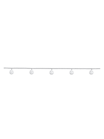 Elli Halskette 925 Sterling Silber mit Smiling Face, Smiling Face in Silber