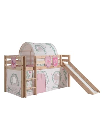 58 aufm Kessel KINDERBETT mit Rutsche Karolina Massivholz Natur Textilset Burg 4