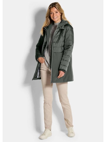 GOLDNER Wintermantel mit Softshell-Einsatz in khaki