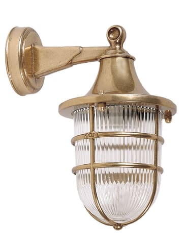 Licht-Erlebnisse Außen Wandlampe (B)16 x (H)28 cm in Messing