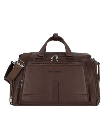 Piquadro Carl Reisetasche Leder 51 cm Laptopfach in dark brown