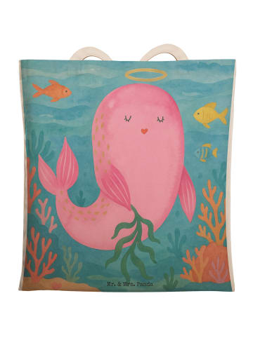 Mr. & Mrs. Panda Einkaufstasche Sternzeichen Jungfrau Design ohn... in Weiß