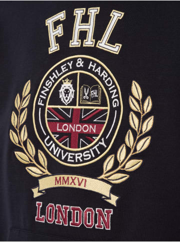 Finshley & Harding London Kapuzenpullover in marine - 0001