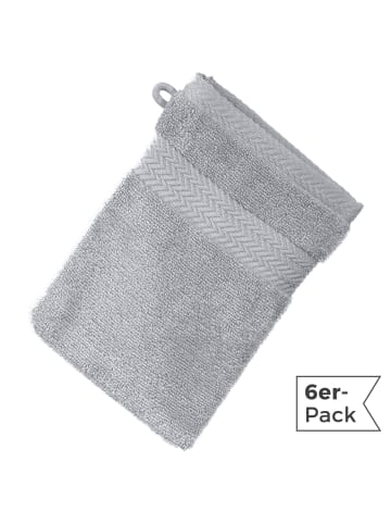Erwin Müller Frottier Waschhandschuh 6er-Pack Friedrichshafen in hellgrau