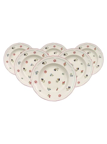 Villeroy & Boch 6er Set Suppenteller Petite Fleur ø 22,8 cm in weiß