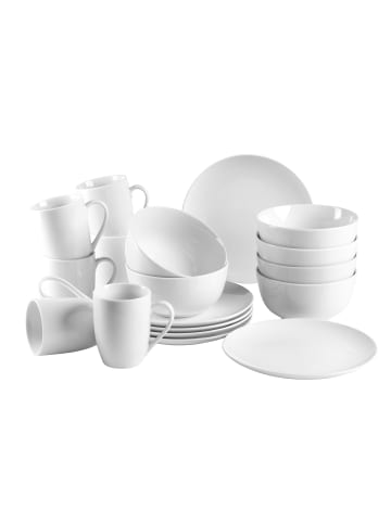 Mäser Frühstücksset, Porzellan Barca in Weiß