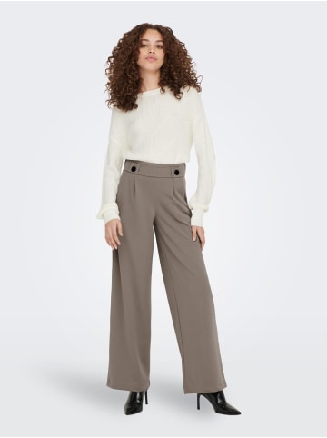 JACQUELINE de YONG Marlene Hose Schlupf Stoffhose GEGGO New Long Culotte Flare Pants in Braun-2