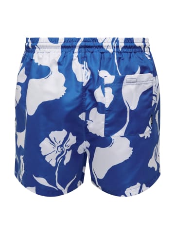 Only&Sons Badehose 'Ted Life Floral' in blau