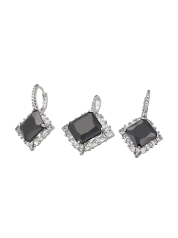 NAEMI Women Jewelry Set in Silver Black