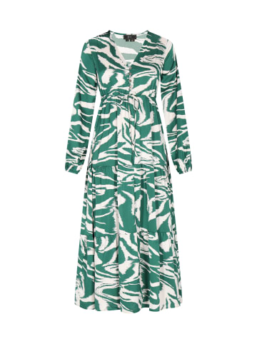 faina Damen Kleid in Grün Wollweiss