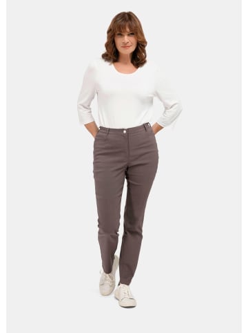 GOLDNER Perfekte Super-Stretch-Hose CARLA in taupe
