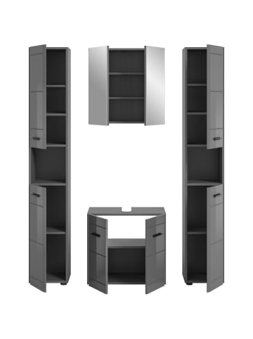 ebuy24 Badmöbelset Soft Grau 150 x 34 cm