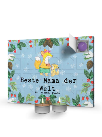 Mr. & Mrs. Panda Duftkerzen Adventskalender Fuchs Beste Mama der... in Blau Pastell