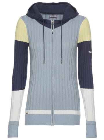 Kangaroos Kapuzenstrickjacke in blau-weiß
