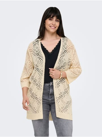 ONLY Carmakoma Strickjacke in Ecru