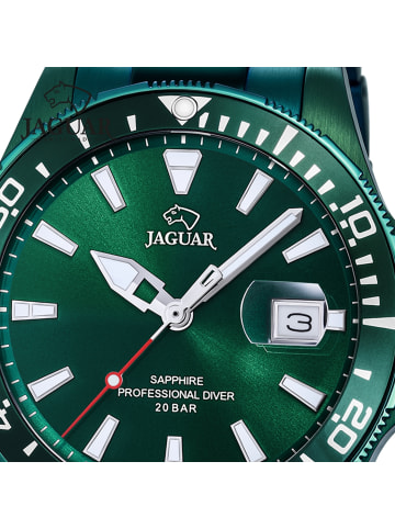 Jaguar Analog-Armbanduhr Jaguar Pro Diver grün groß (ca. 43,5mm)