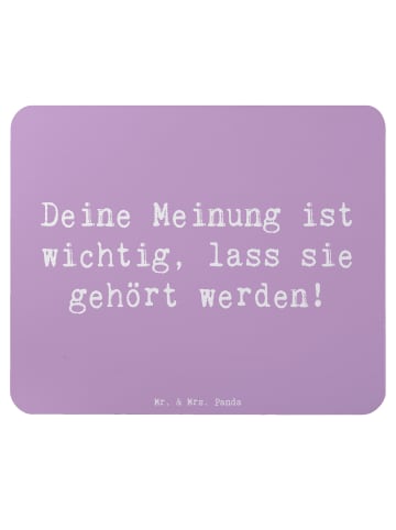 Mr. & Mrs. Panda Mousepad Spruch Mutig zu seinen Meinungen stehe... in Lavendeltraum