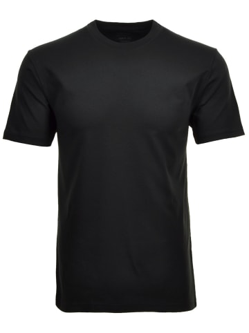 Ragman Rundhals-T-Shirt in schwarz