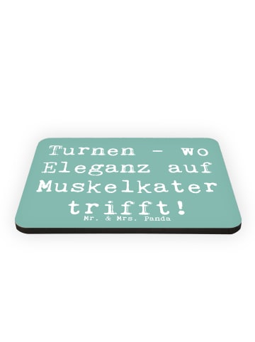 Mr. & Mrs. Panda Magnet Spruch Turnen Eleganz mit Spruch in Meeresbrise