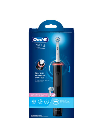 Oral-B Elektrische Zahnbürste "Pro 3 - Sensitive Clean" in Schwarz