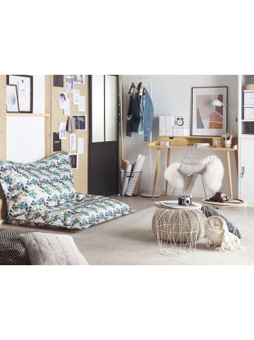 Beliani Sitzsack FUZZY in Bunt/Weiß/Blau - (W) 140 x (H) 20 x (L) 180 cm