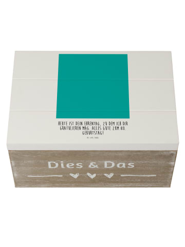 Mr. & Mrs. Panda Schatzkiste 80. Geburtstag Happy Bird Day mit S... in Weiß