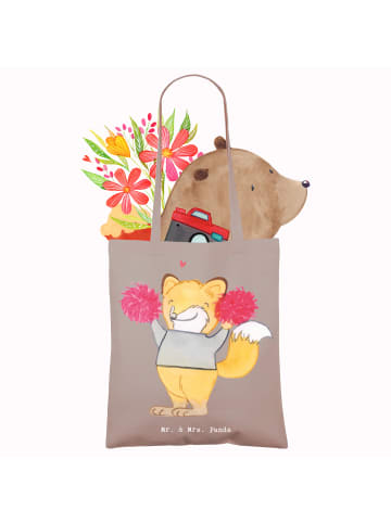 Mr. & Mrs. Panda Stoffbeutel Fuchs Cheerleader ohne Spruch in Braun Pastell