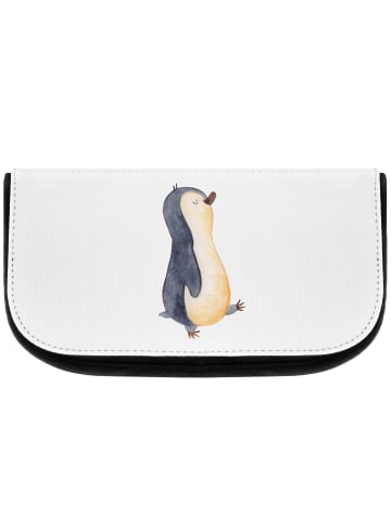 Mr. & Mrs. Panda Kosmetiktasche Pinguin marschieren ohne Spruch in Weiß
