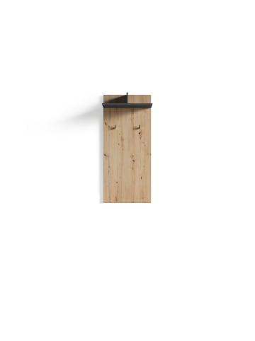 byLiving Garderobe Ben in Artisan Eiche / Anthrazit - (B) 60 x (H) 136 x (T) 27 cm