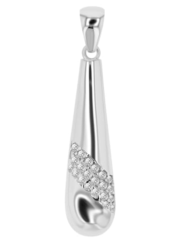 Adeliás Damen Anhänger aus 333 Gold mit Zirkonia in silber