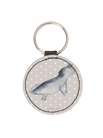 Mr. & Mrs. Panda Anhänger Axolotl Schwimmen ohne Spruch in Grau Pastell