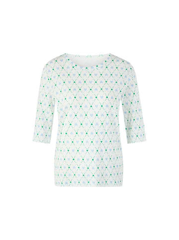 MARC CAIN Shirt mit Herzchen-Print in Weiß