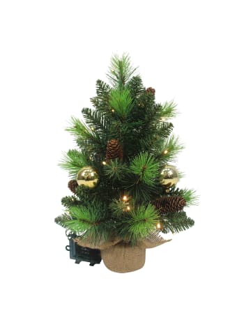 näve LED-Tannenbaum "NOEL" in grün - (L)29,5cm x (B)29,5cm x (H)45cm