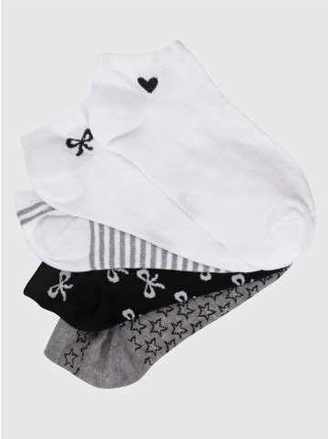 WITT WEIDEN Damen-Sneakersocken in schwarz-gemustert + grau-gemustert