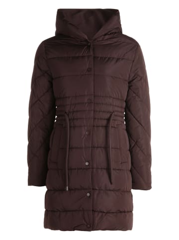Zero  Steppmantel mit Knopfleiste in Chocolate Plum