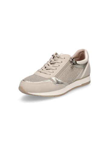 Tamaris Sneaker in Beige Gold Glitzer