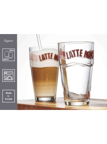 Ritzenhoff & Breker 6er Set Latte Macchiato Gläser Figaro 320 ml transparent in transparent