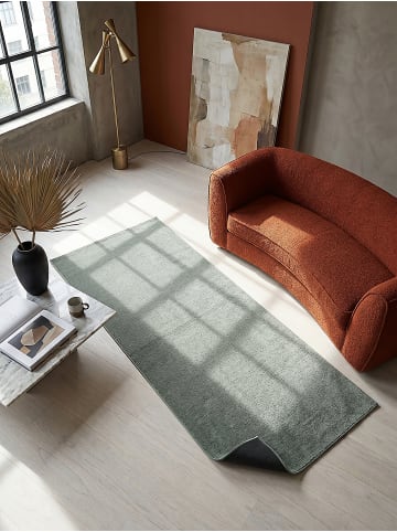 KADIMA DESIGN Läufer Uni rutschhemmend pflegeleicht Wohnzimmer Schlafzimmer Flur in Grün