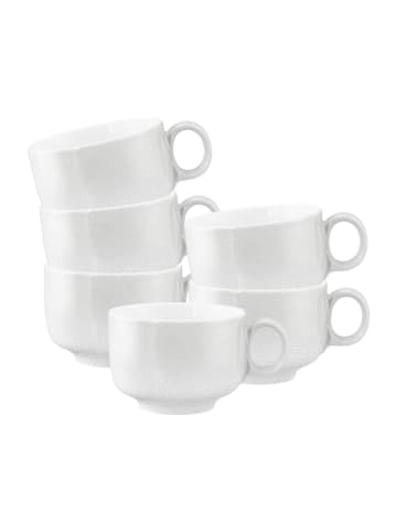 Seltmann Weiden 6er Set Milchkaffeetassen mit Henkel Sento Home 350 ml in Aura white