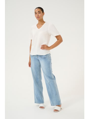 Kaffe Kurzarm-Bluse KAmai Regular fit in Chalk