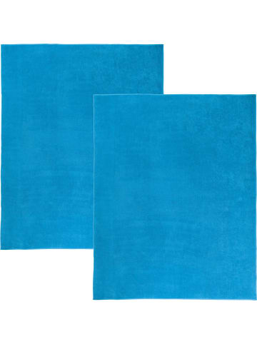 Erwin Müller Velours-Frottier Frottierdecke 2er-Pack in türkis