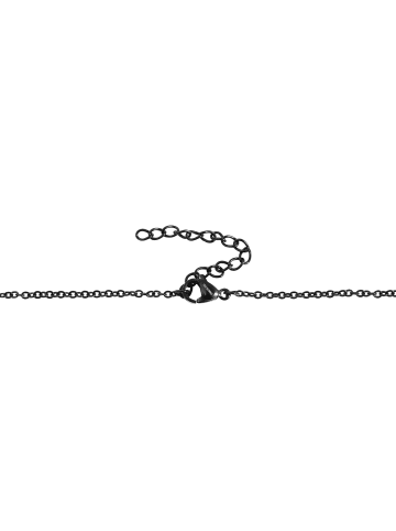 Adeliás Unisex Halskette mit Anhänger – Kreuz aus Edelstahl in schwarz