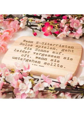 Mr. & Mrs. Panda Holz Frühstücksbrettchen Spruch E-Gitarre Solos... in Transparent