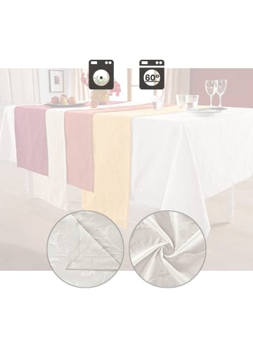 Erwin Müller Jacquard, Baumwollmischung Tischläufer Düsseldorf in creme