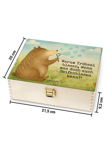 Mr. & Mrs. Panda Tee Box Bär Seifenblasen Design mit Spruch in Weiß