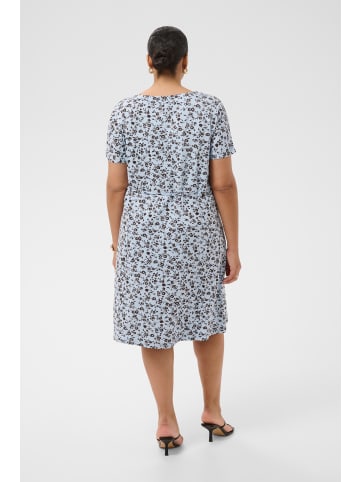 KAFFE curve Kleid KCmella Regular fit in Blue Fog W. Coffee Bean Flower