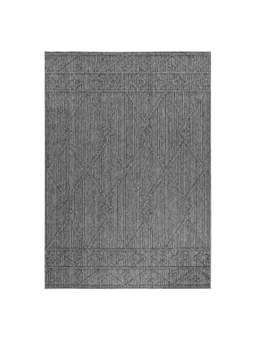KADIMA DESIGN Teppich Outdoor Flachgewebe Berber-Muster Polypropylen Terrasse in Grau
